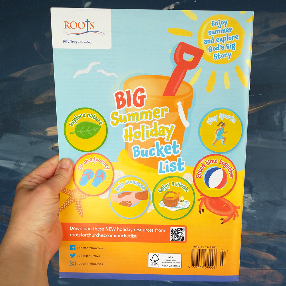 Big Summer Holiday Bucket List advertisement featuring a bucket and spade and six roundels which link to the six activity themes within the resource.